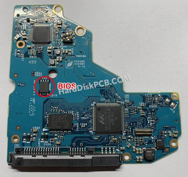 Étapes pour échanger la puce BIOS sur G0038A PCB du disque dur Toshiba