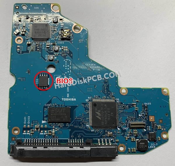 Étapes pour échanger la puce BIOS sur G0048A PCB du disque dur Toshiba