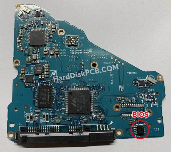 Étapes pour échanger la puce BIOS sur G3881A PCB du disque dur Toshiba
