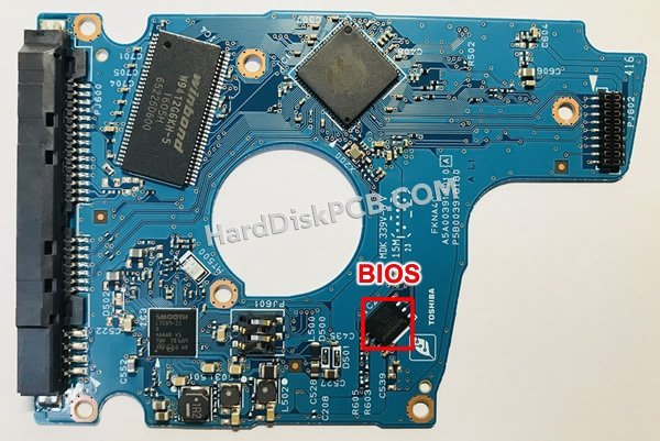Étapes pour échanger la puce BIOS sur G3918A PCB du disque dur Toshiba