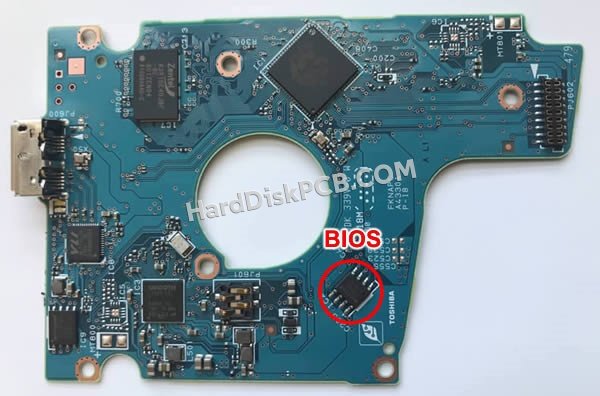 Étapes pour échanger la puce BIOS sur G4330A PCB du disque dur Toshiba