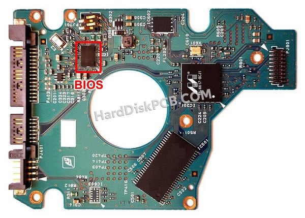 Étapes pour échanger la puce BIOS sur G5B001851000-A PCB du disque dur Toshiba