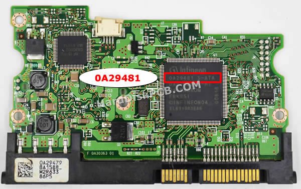 Changer carte pcb disque dur Hitachi 3,5 pouces